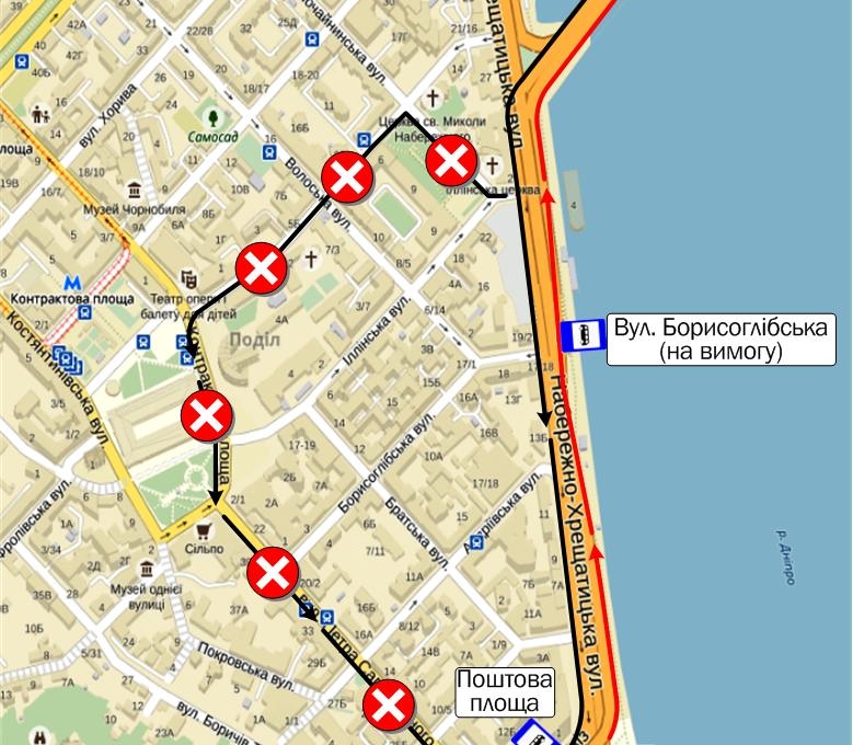 маршрут автобуса №114 (А) 31 июля