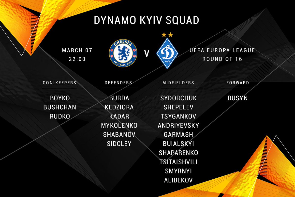 &quot;Динамо&quot; отправилось на матч против &quot;Челси с одним форвардом