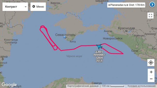 Літак Британії провів розвідку біля берегів окупованого Криму