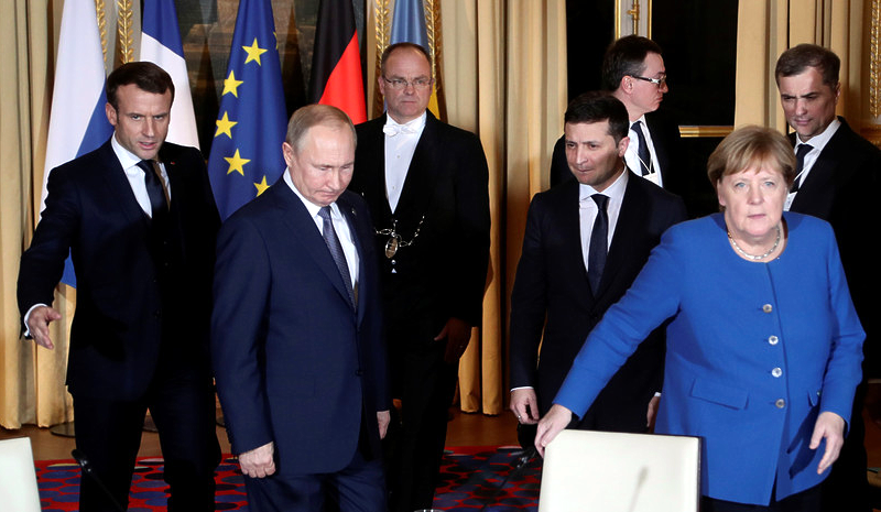 Зеленский, Путин, Меркель и Макрон: кто был испуган больше всех (фото)