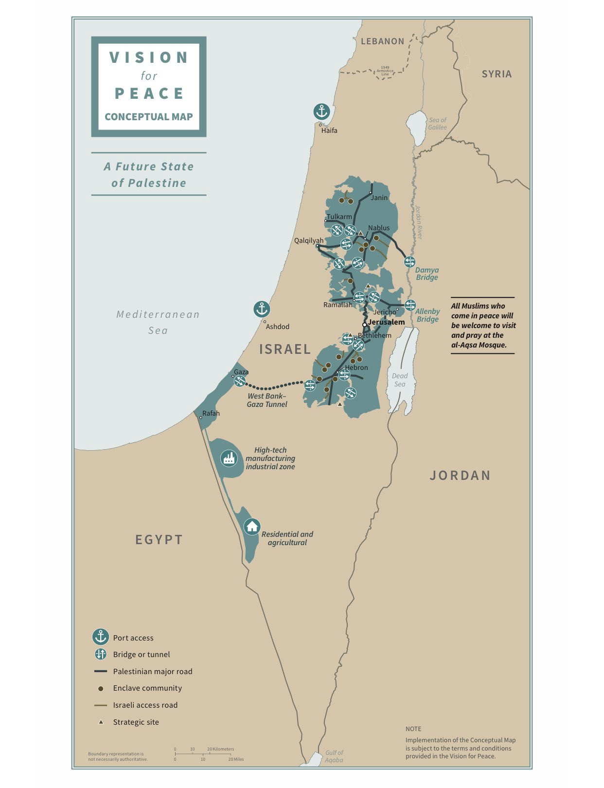 Трамп опубликовал карту новых границ Израиля и Палестины