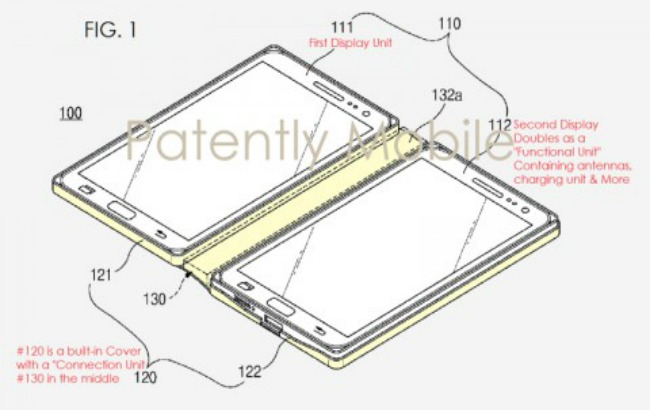 Samsung запатентовал смартфон с двумя экранами
