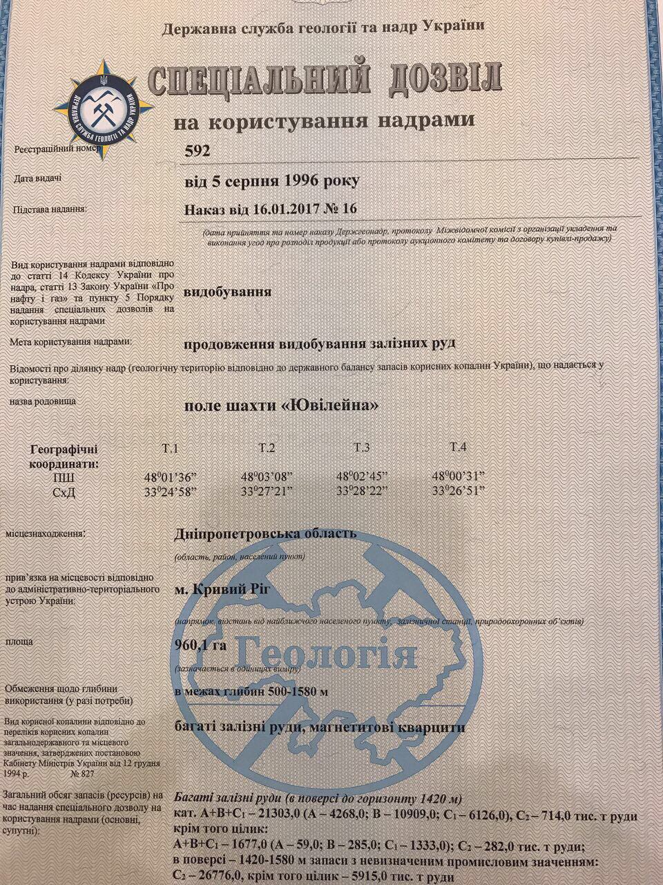 "Сухой Балке" Ярославского продлили лицензию на добычу руды