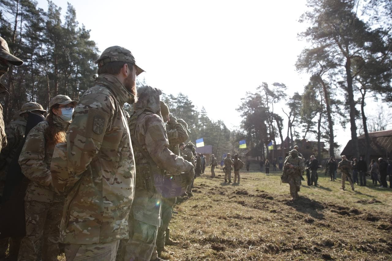 В Киевской области провели военные учения из-за обострения ситуации на Донбассе