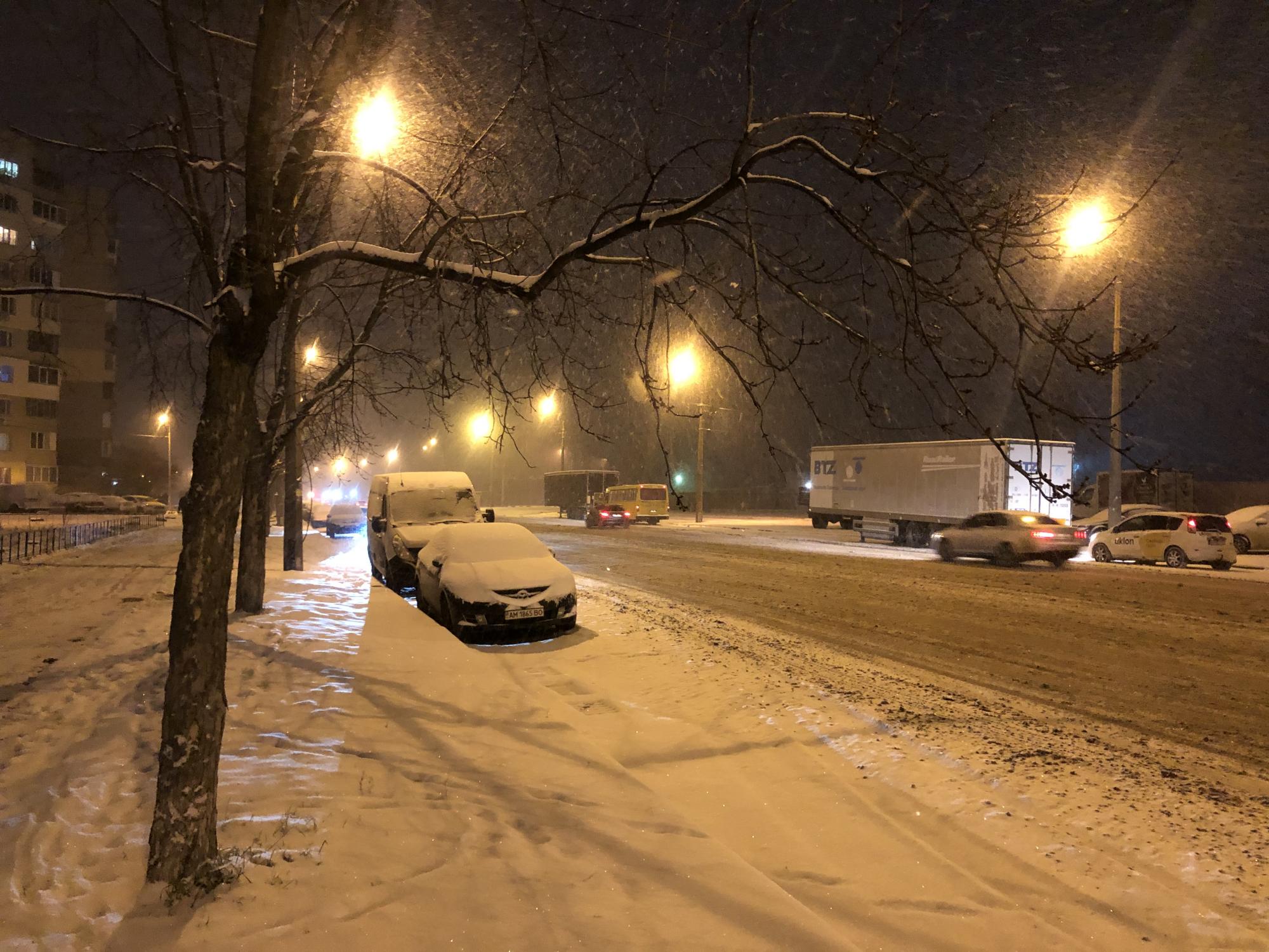 В Киев пришла зимняя сказка: фото и видео снегопада