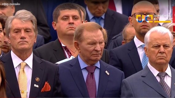 Президенты Украины на военном параде в Киеве