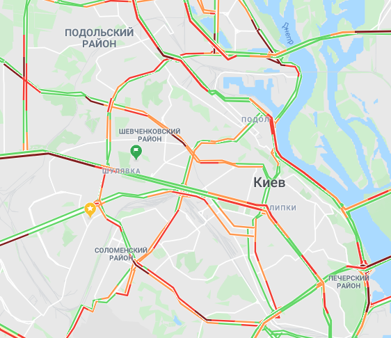 У Києві утворились значні пробки