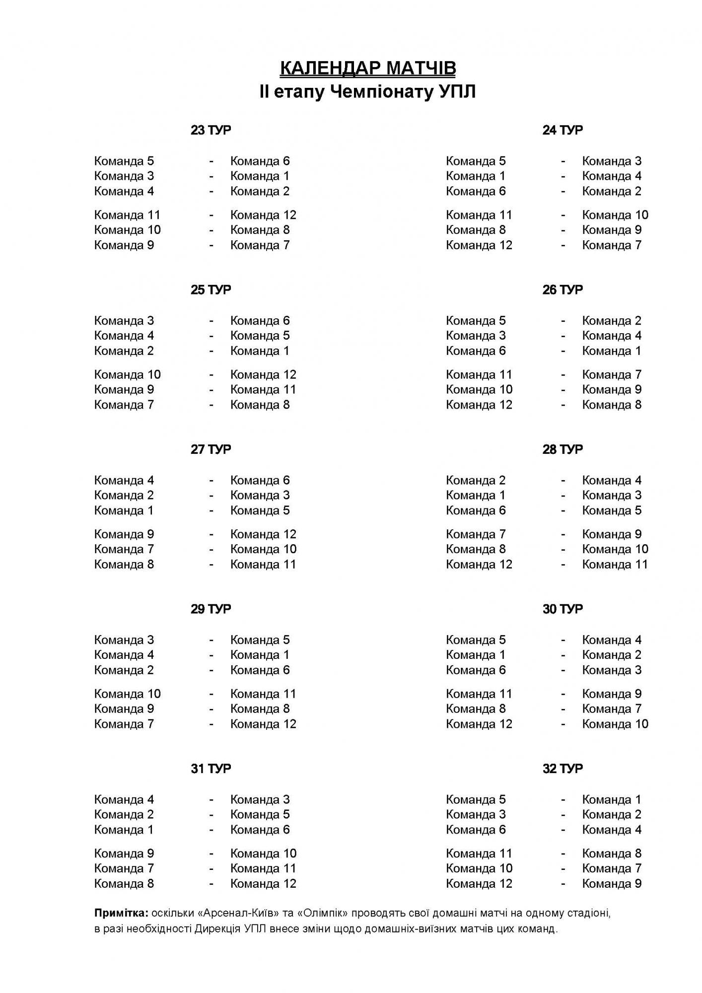 Состоялась жеребьевка второго этапа чемпионата УПЛ