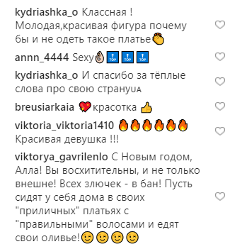 Дружина Тищенко розбурхала мережу "голою" сукнею на Новий рік