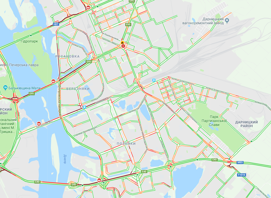 Київ скували пробки