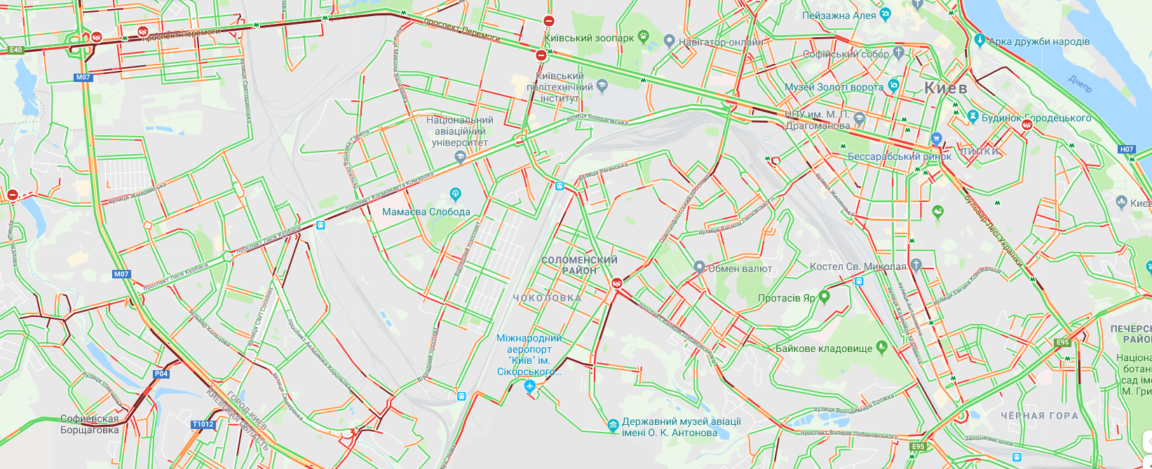 Київ скували пробки