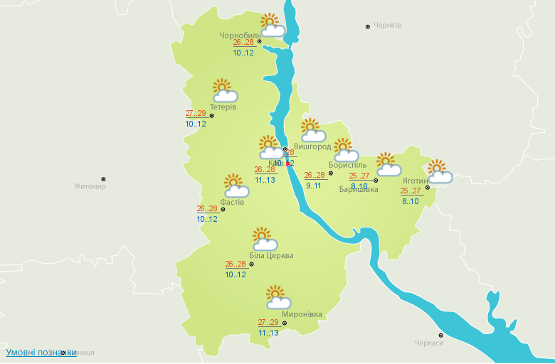 Сьогодні в Україні тепло