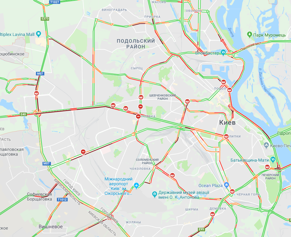 Киев сковали пробки