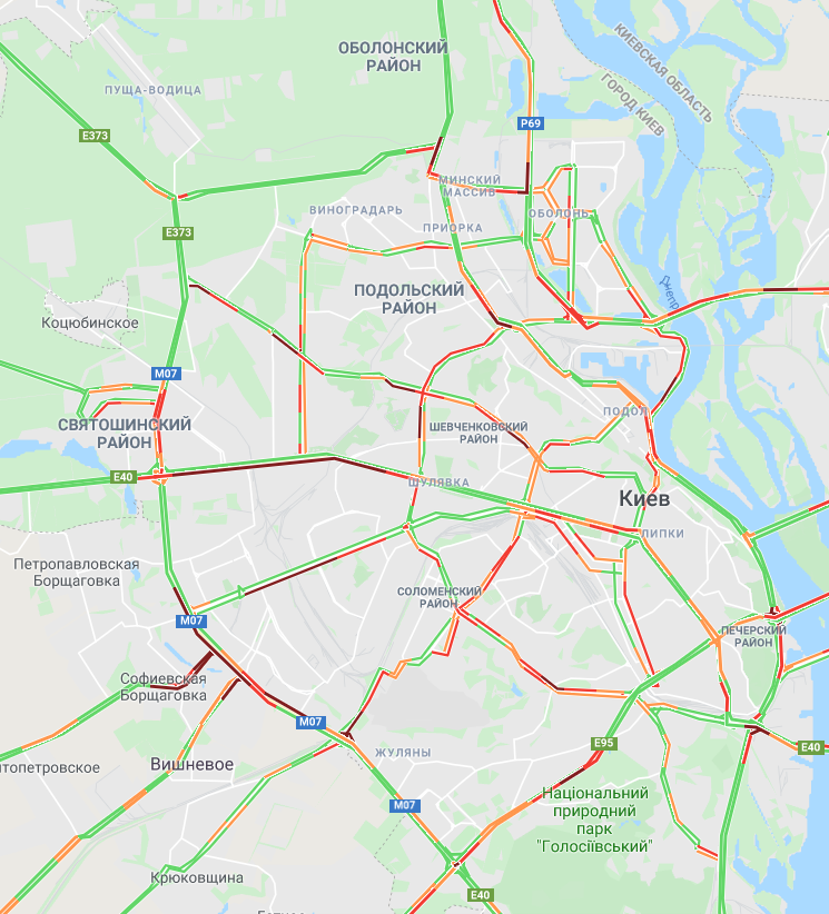 Киев сковали пробки