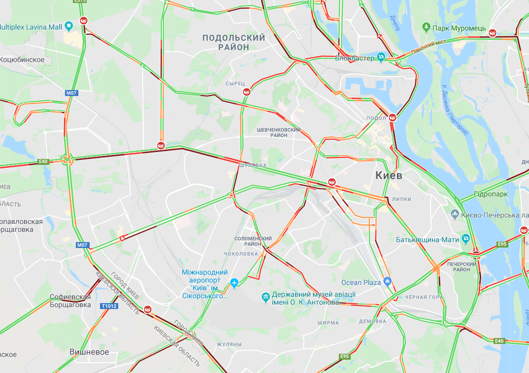 Киев сковали пробки