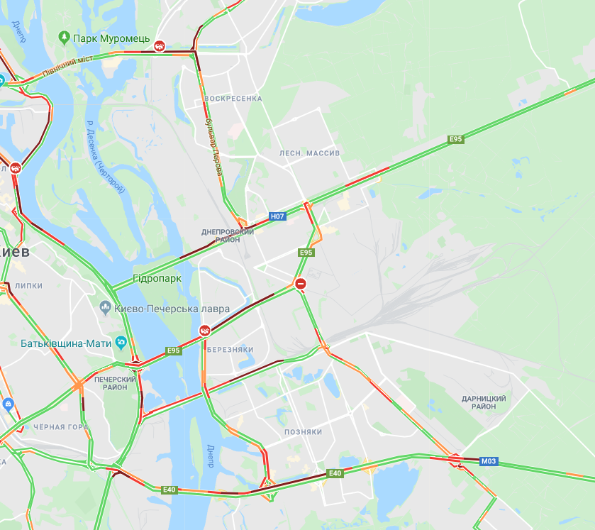 Киев сковали пробки