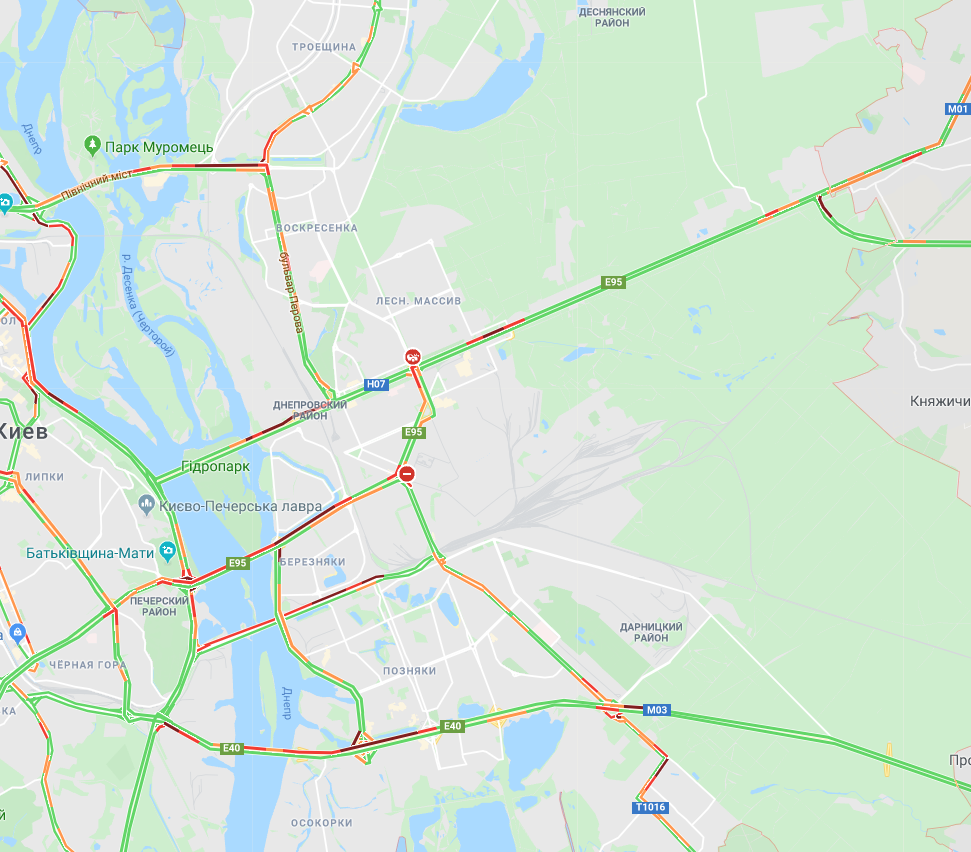 У Києві утворились численні пробки
