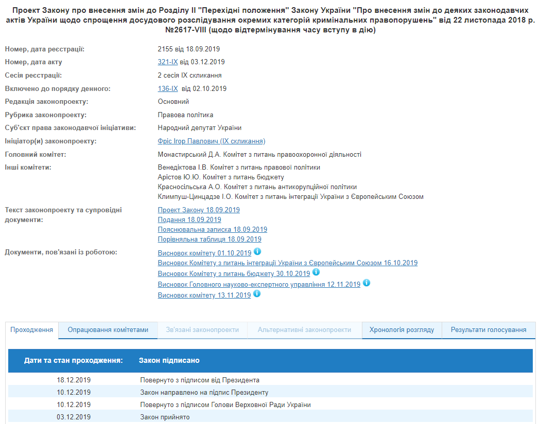 Президент відстрочив введення інституту кримінальних проступків