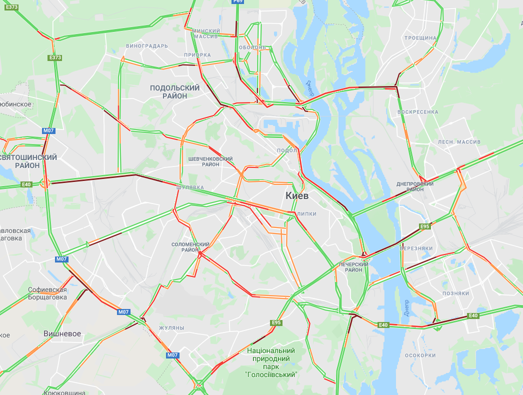 Киев сковали пробки