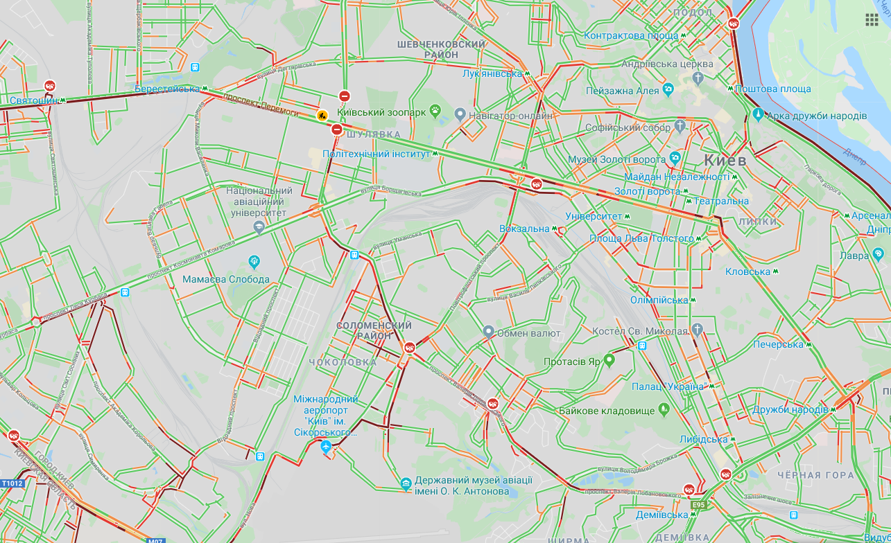 Киев сковали пробки