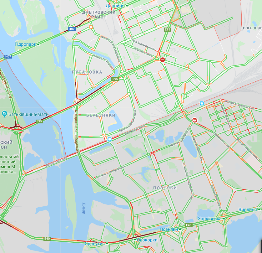 У Києві утворились численні пробки