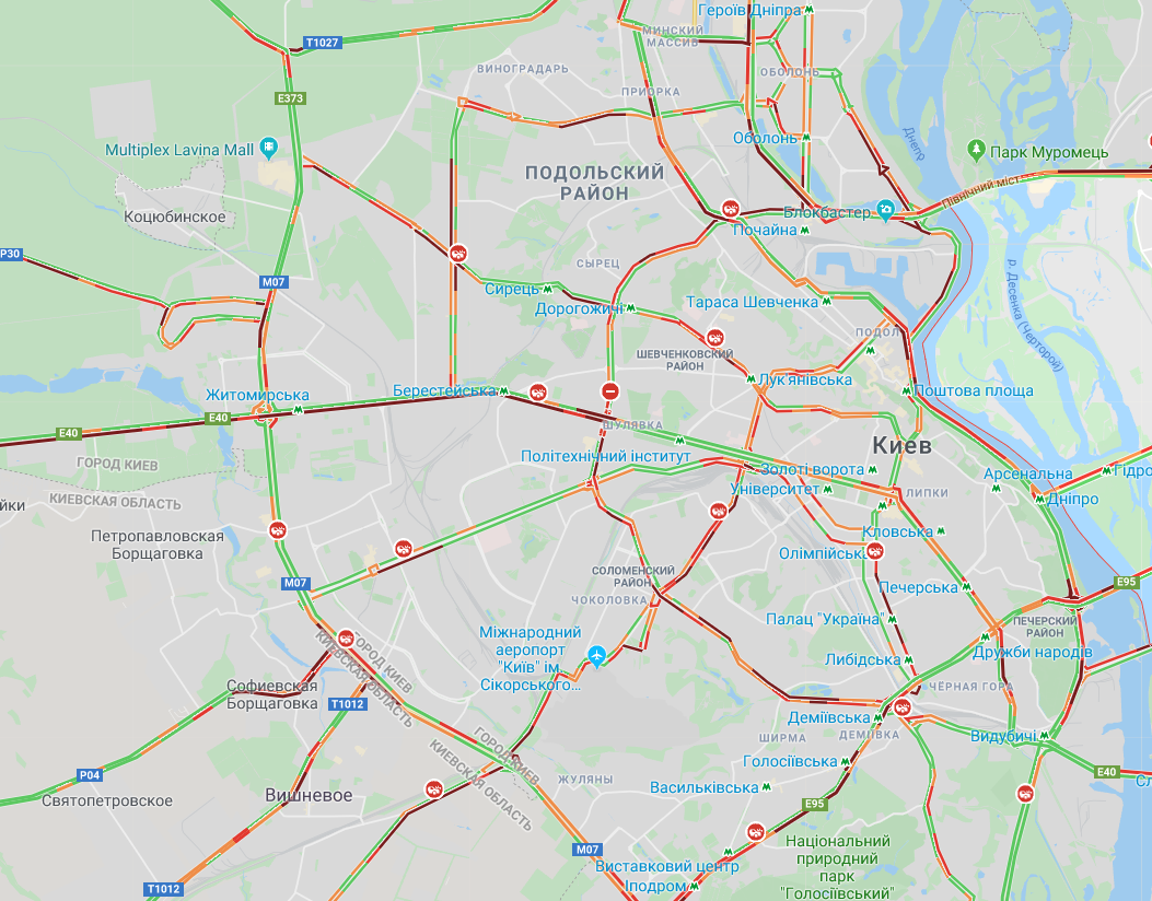 Київ скували пробки