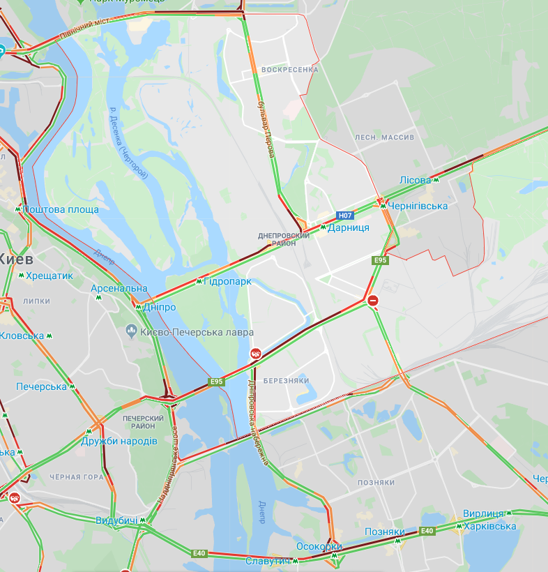 Київ скували пробки