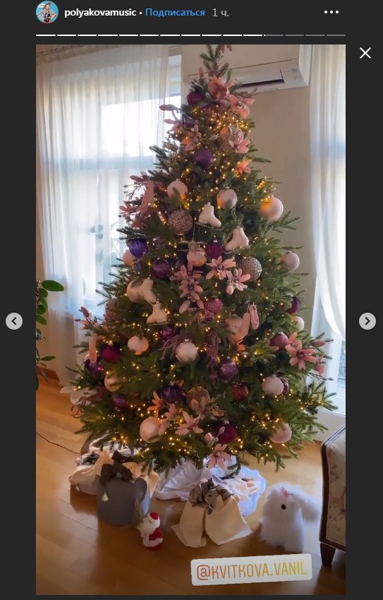 Неймовірна казка: Оля Полякова показала ялинку і новорічне оздоблення (відео)