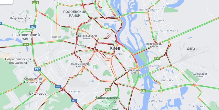 Київ увечері скували затори: які вулиці варто об'їхати