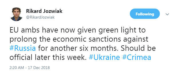 Посли ЄС схвалили продовження санкцій проти Росії
