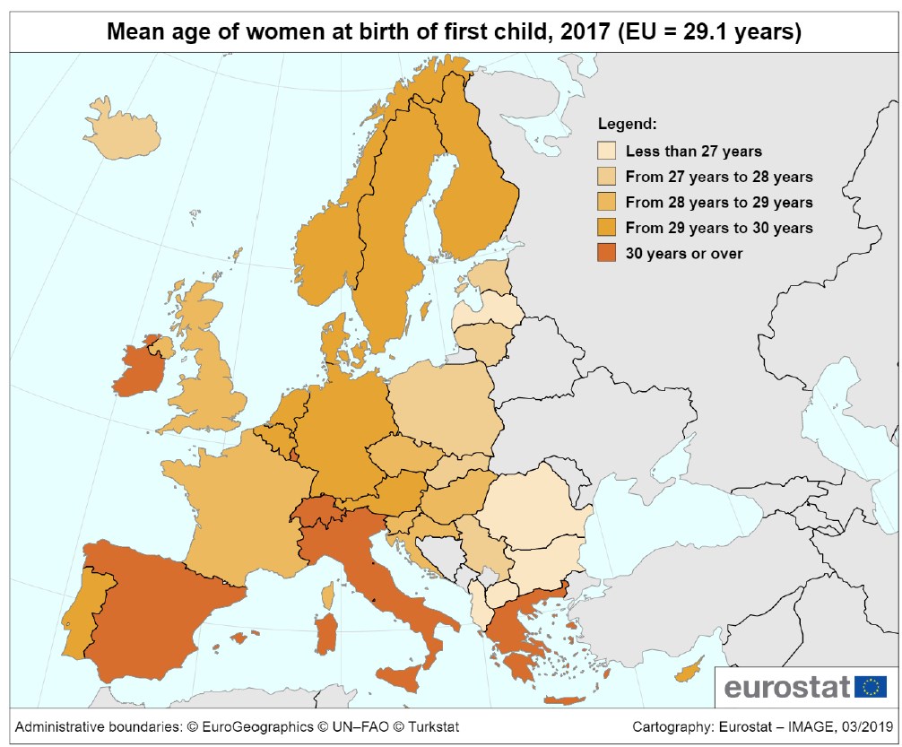 Євростат назвав країну ЄС з найвищою народжуваністю