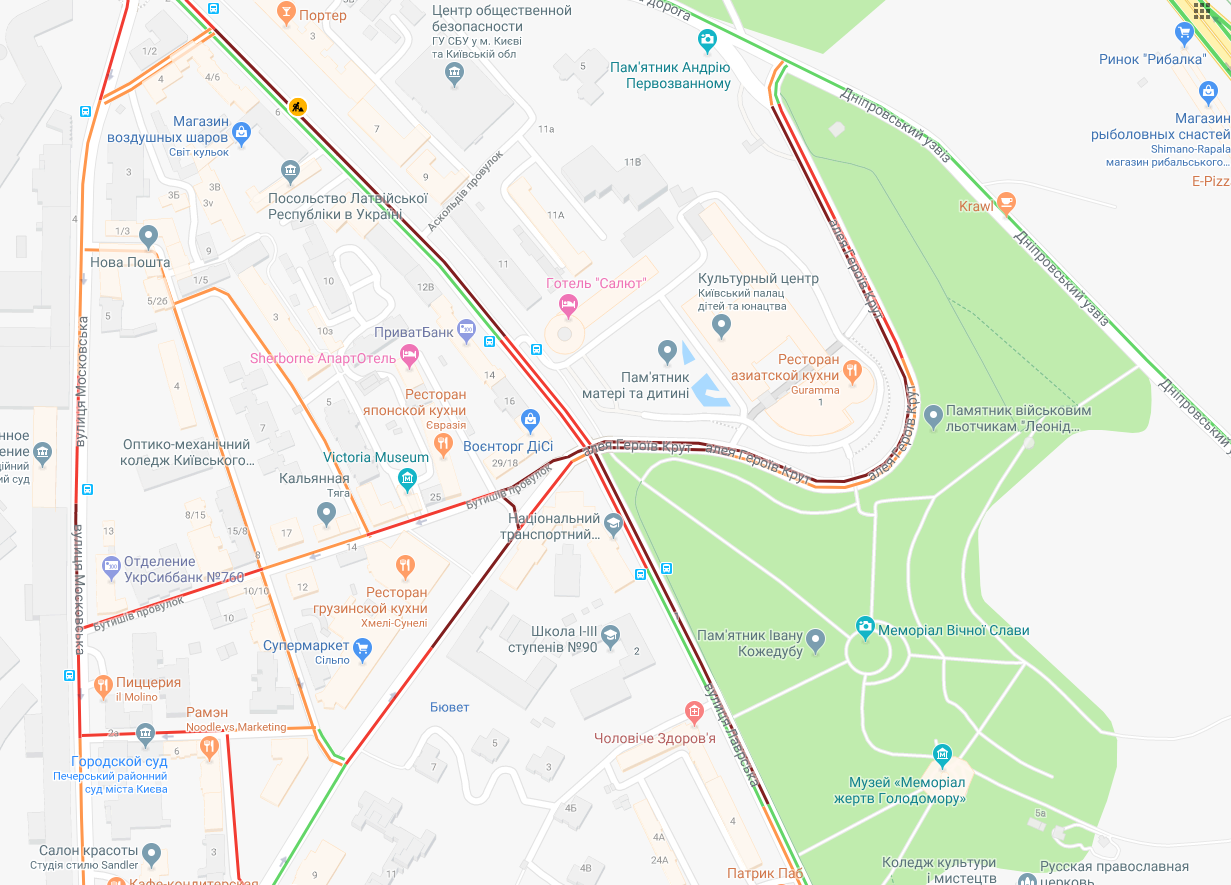 У Києві утворилися затори через мітинг &quot;евроблях&quot;