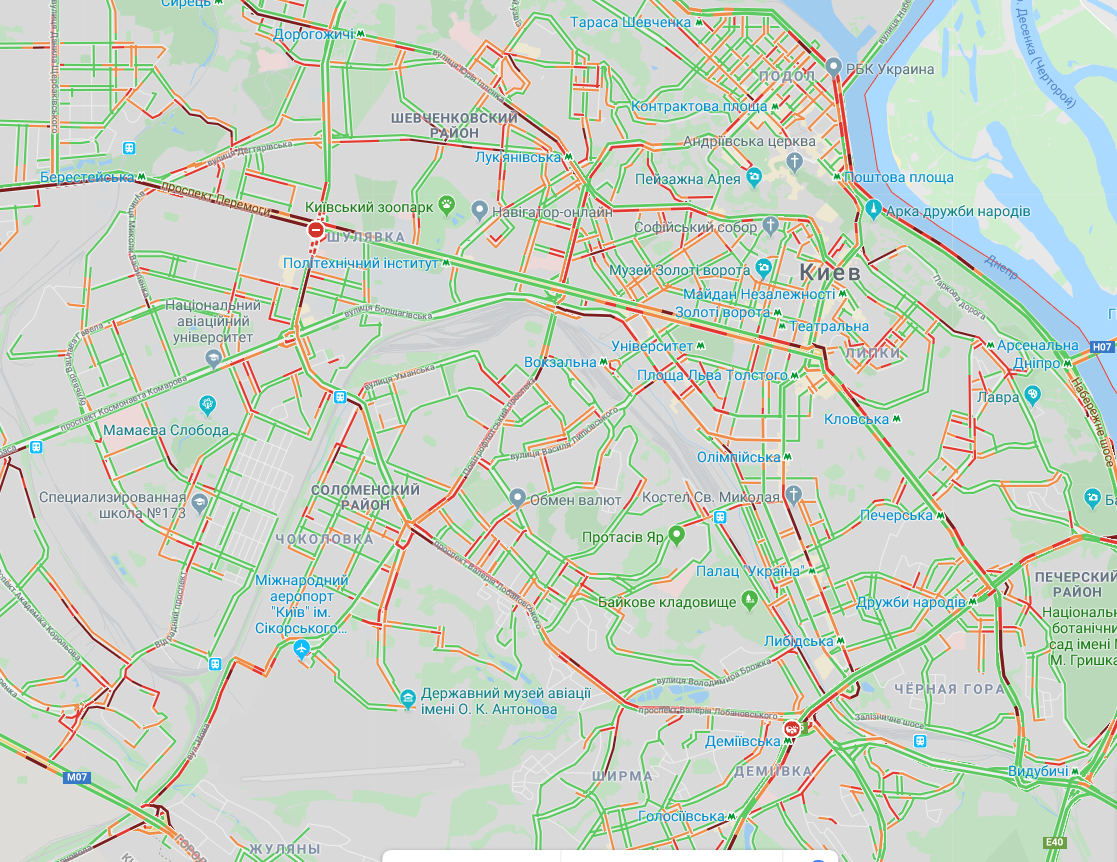 Киев сковали пробки