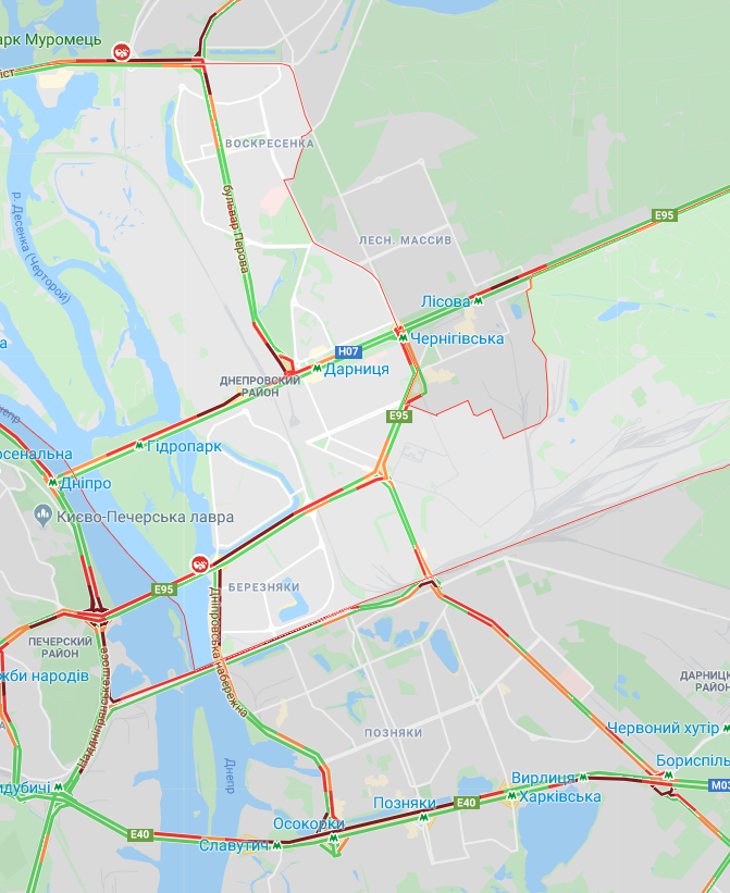 Киев сковали пробки