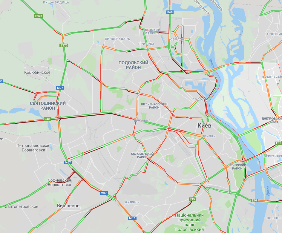 Киев сковали пробки