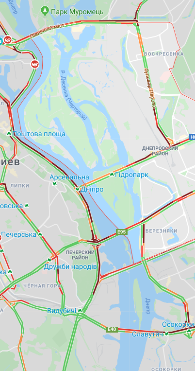 Киев сковали пробки