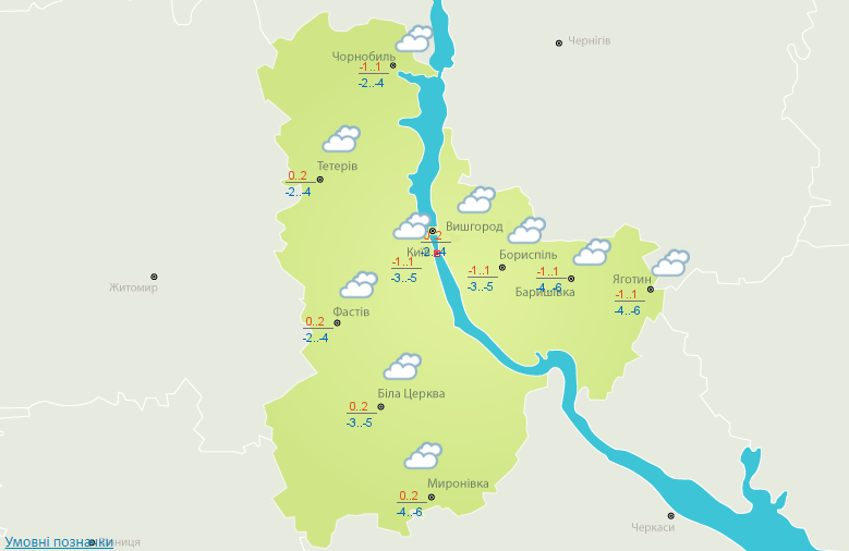 В Украине сегодня морозы