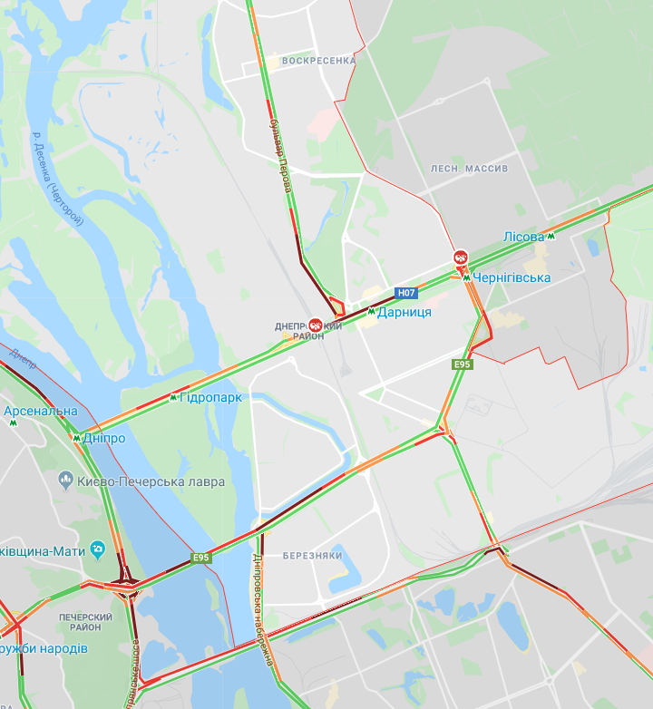 Київ скували пробки