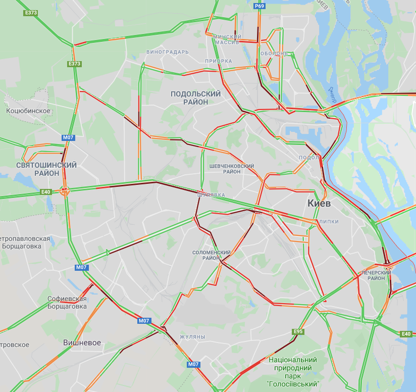 Київ скували пробки