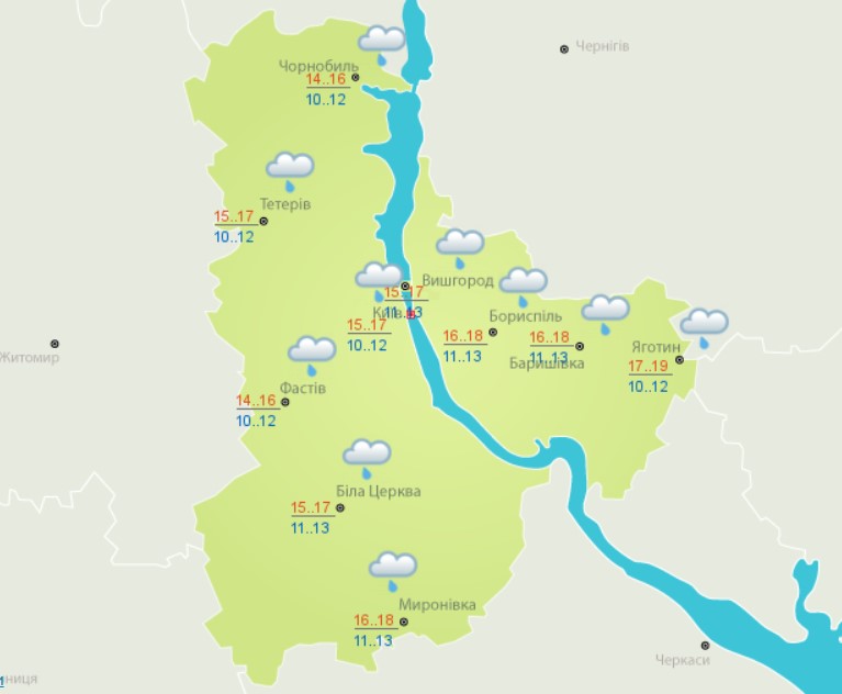 На більшій частині України збережеться дощова погода