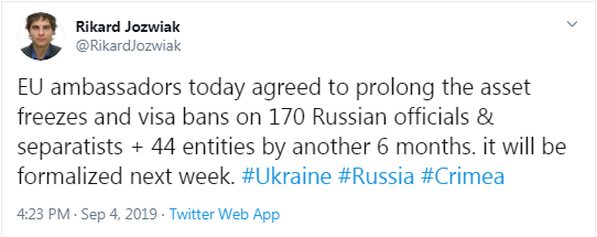 Посли ЄС схвалили продовження санкцій проти Росії