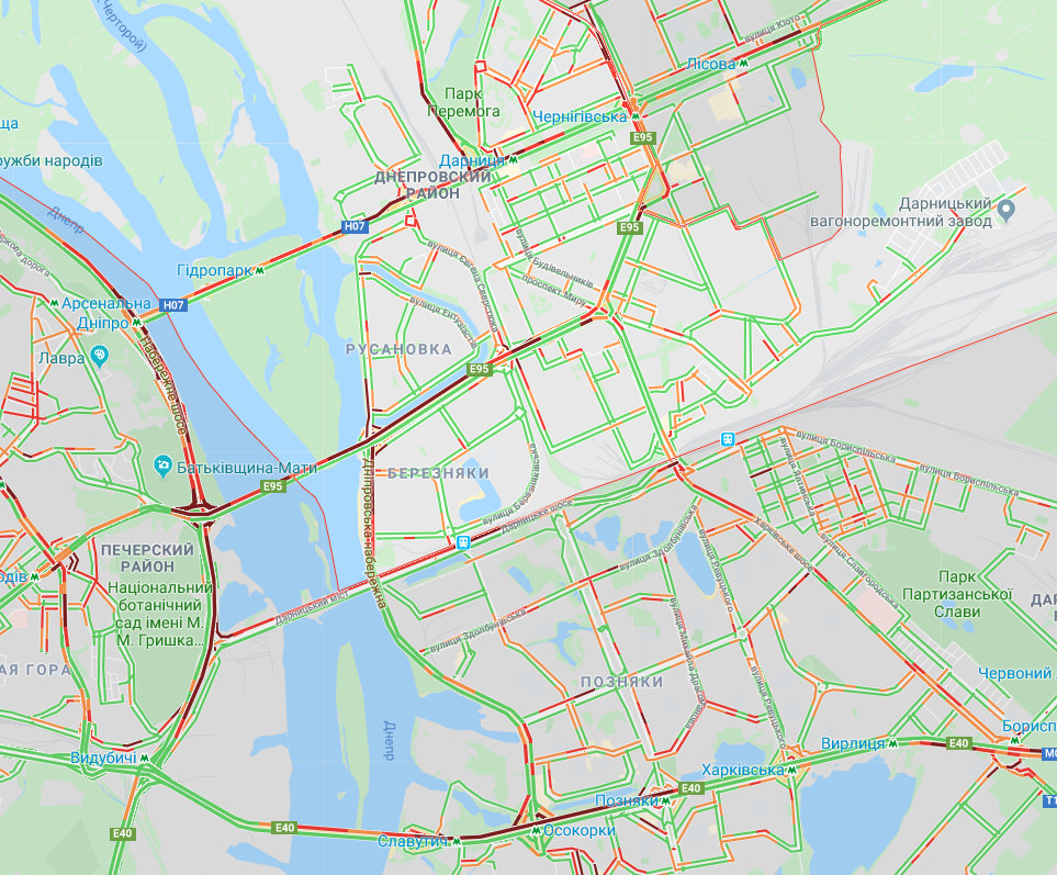 Рух у Києві паралізовано