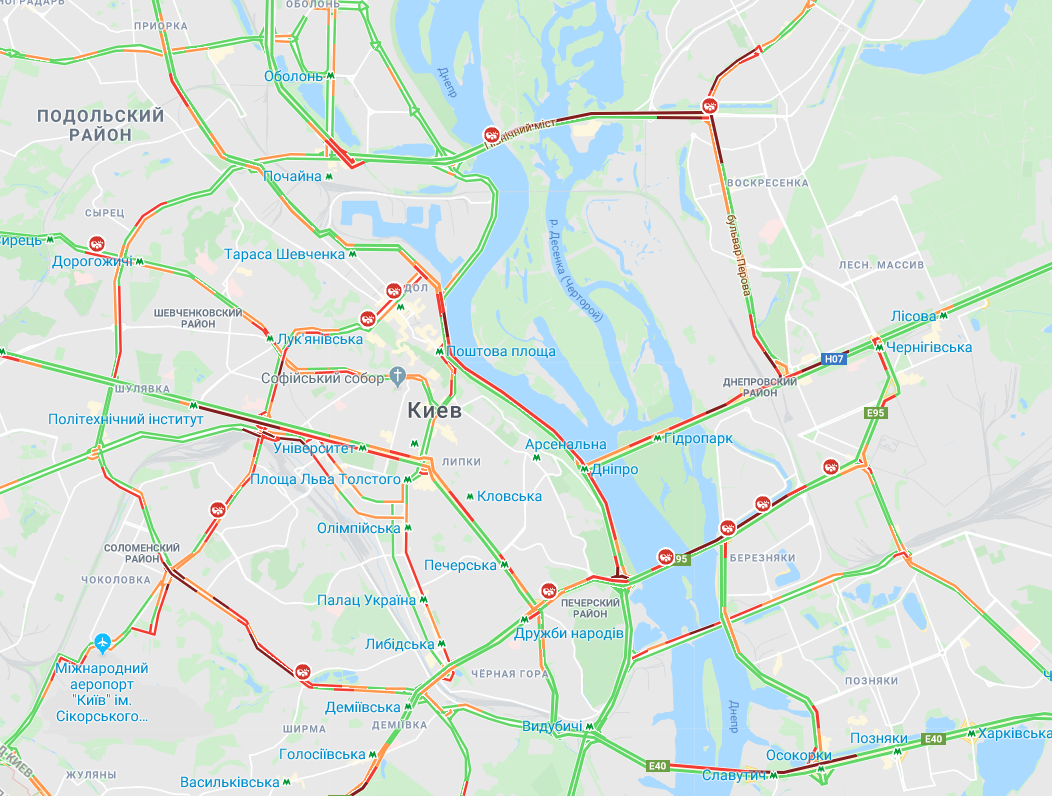 В Києві введено оперативне положення на маршрутах громадського транспорту