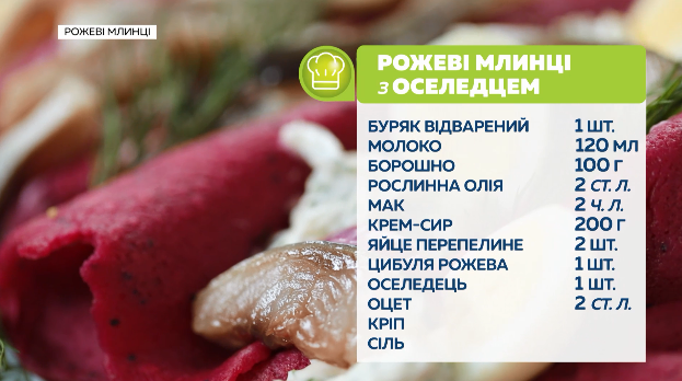 Рецепт рожевих млинців з оселедцем, які точно здивують ваших гостей на Масляну
