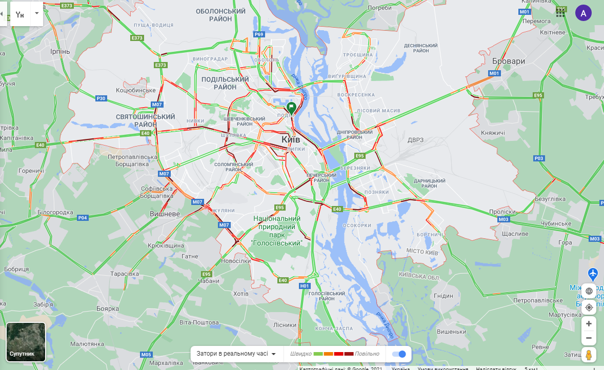 Вечер перед локдауном. Киев остановился в пробках: где лучше не ездить