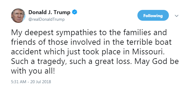 В результаті аварії човна на річці Міссурі у США загинули 13 осіб