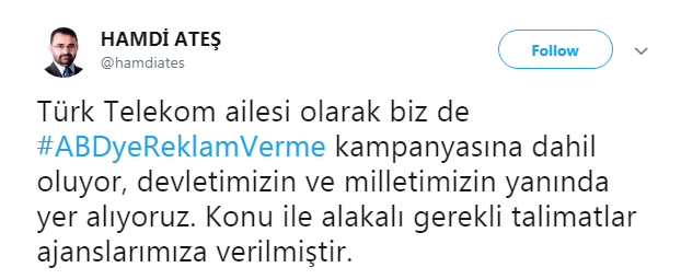 Турецкие компании отказываются от рекламы товаров из США
