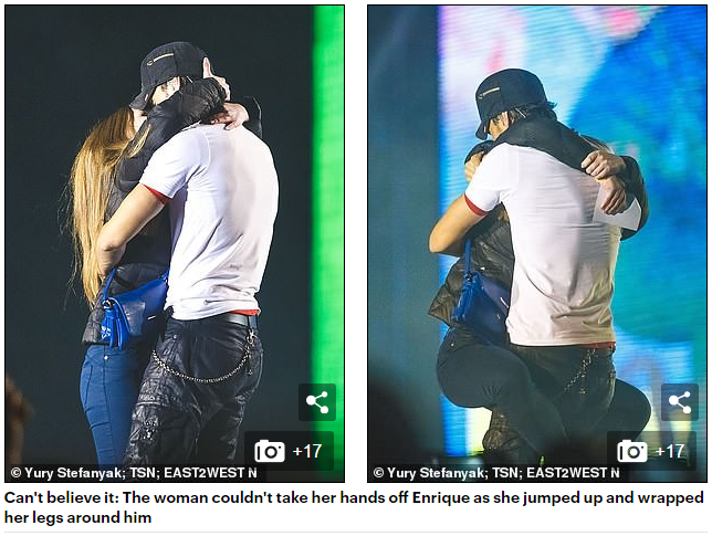 &quot;Успокойся, Энрике&quot;: поцеловавшая Иглесиаса украинка стала героиней британских СМИ