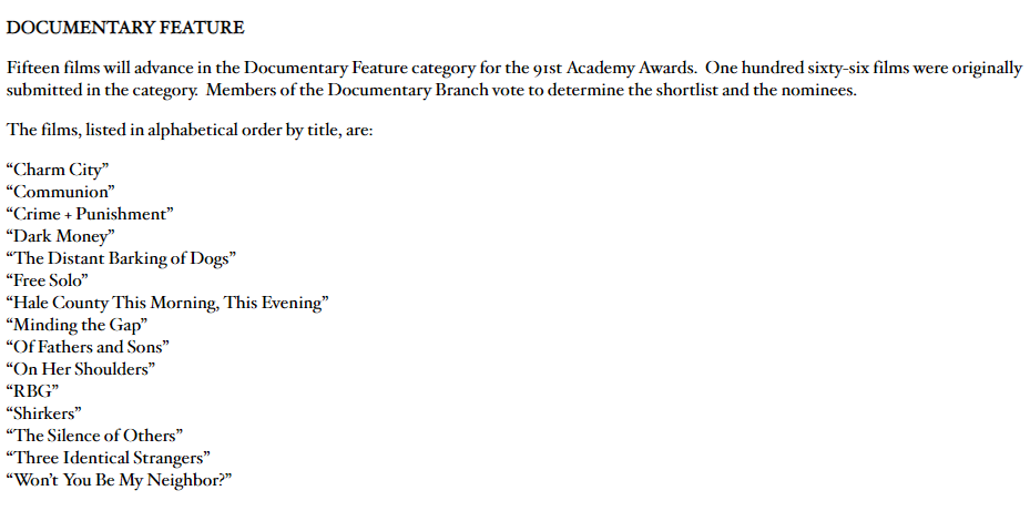 Оскар 2019: короткометражка про Донбас потрапила у шорт-лист кінопремії