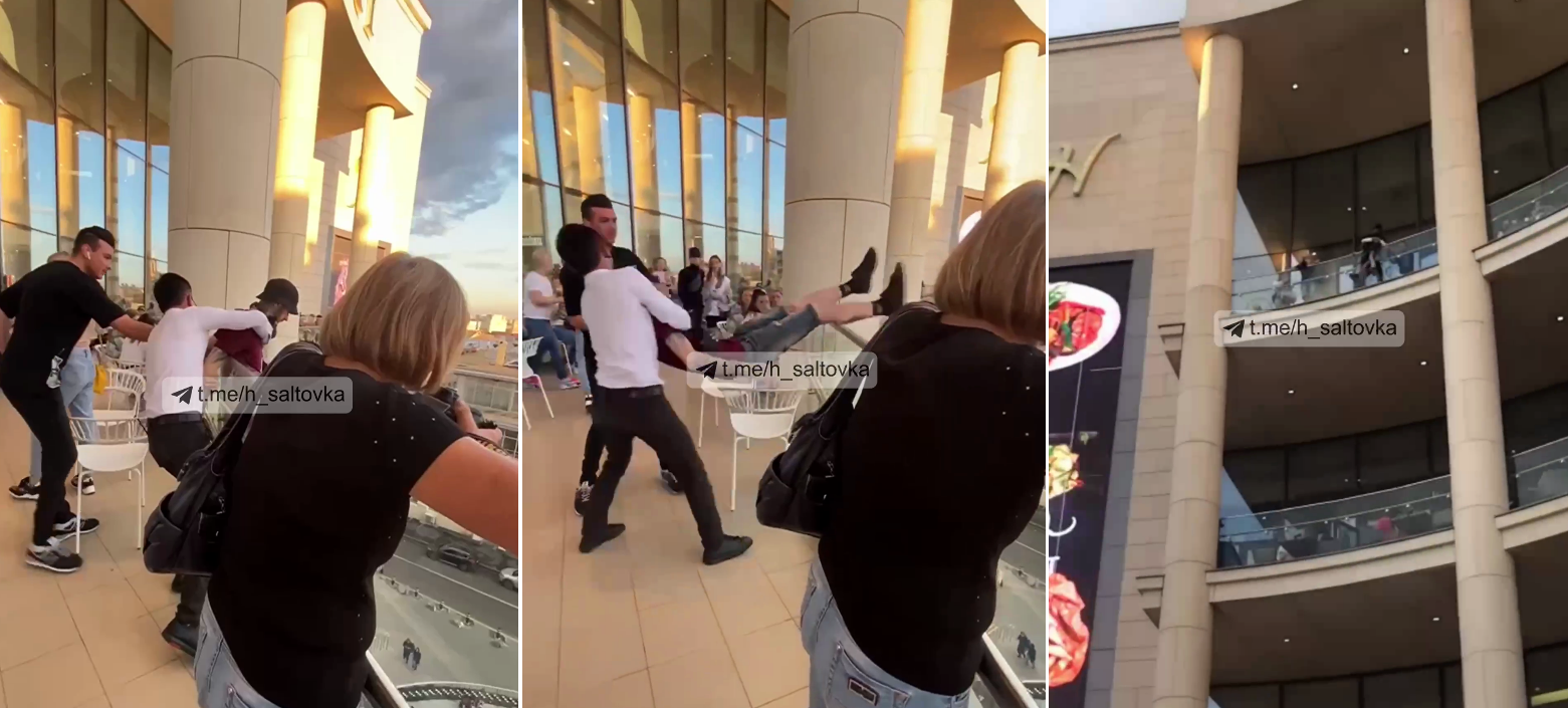 В Харькове парень пытался покончить с собой в ТРЦ у посетителей на глазах (видео)